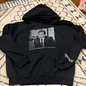 Gildan Black Hoodie with Graphic Print